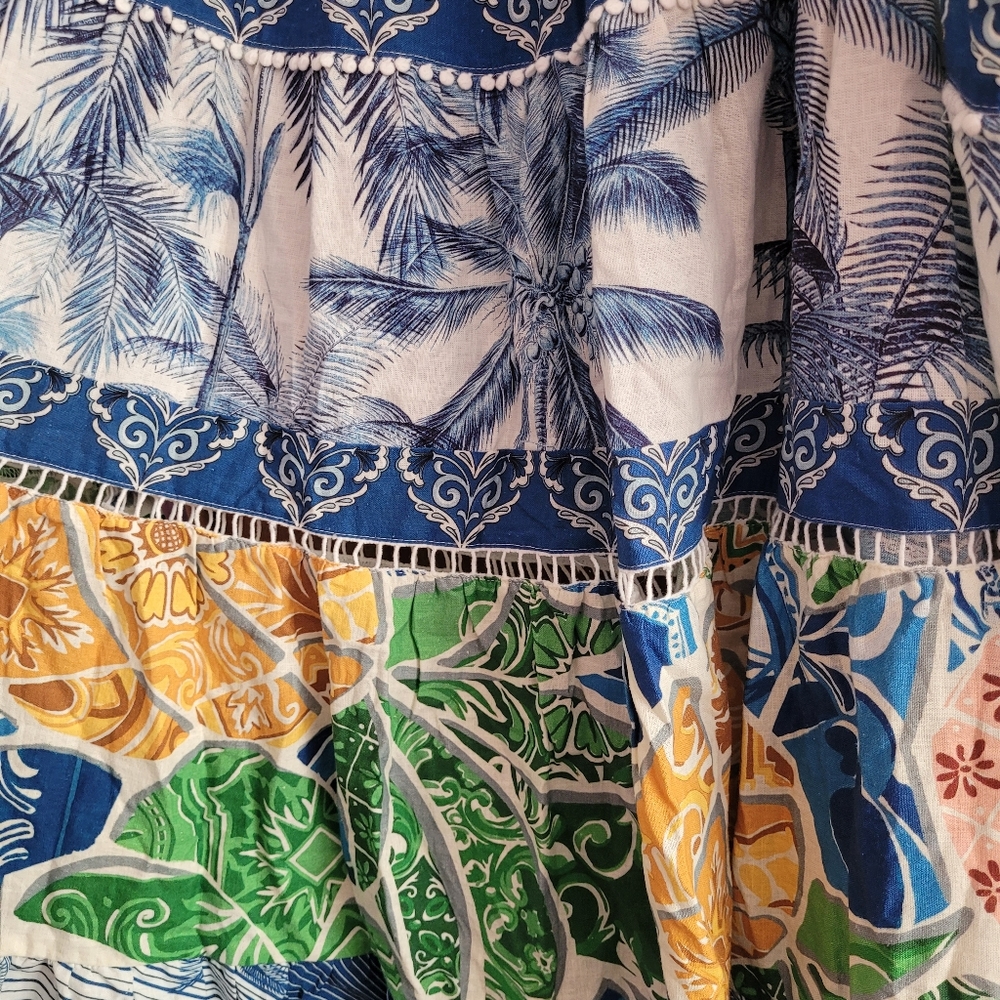 FARM Rio Multicolor Patchwork Maxi Skirt - Picture 8 of 10